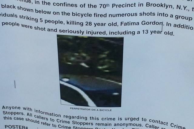From the Crimestoppers poster in the neighborhood